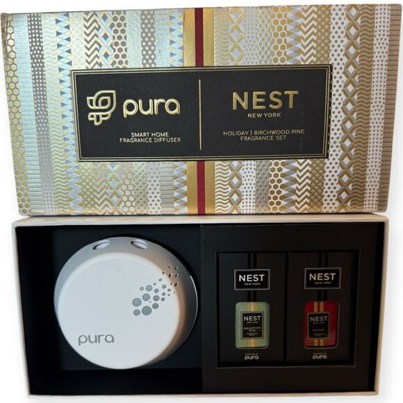 Pura Diffusor w/Nest Holiday and Birchwood Pine Bottles New In Box Gift Set - Picture 8 of 10